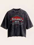 Unisex Acid Wash Boxy Fit Tee - Dreams