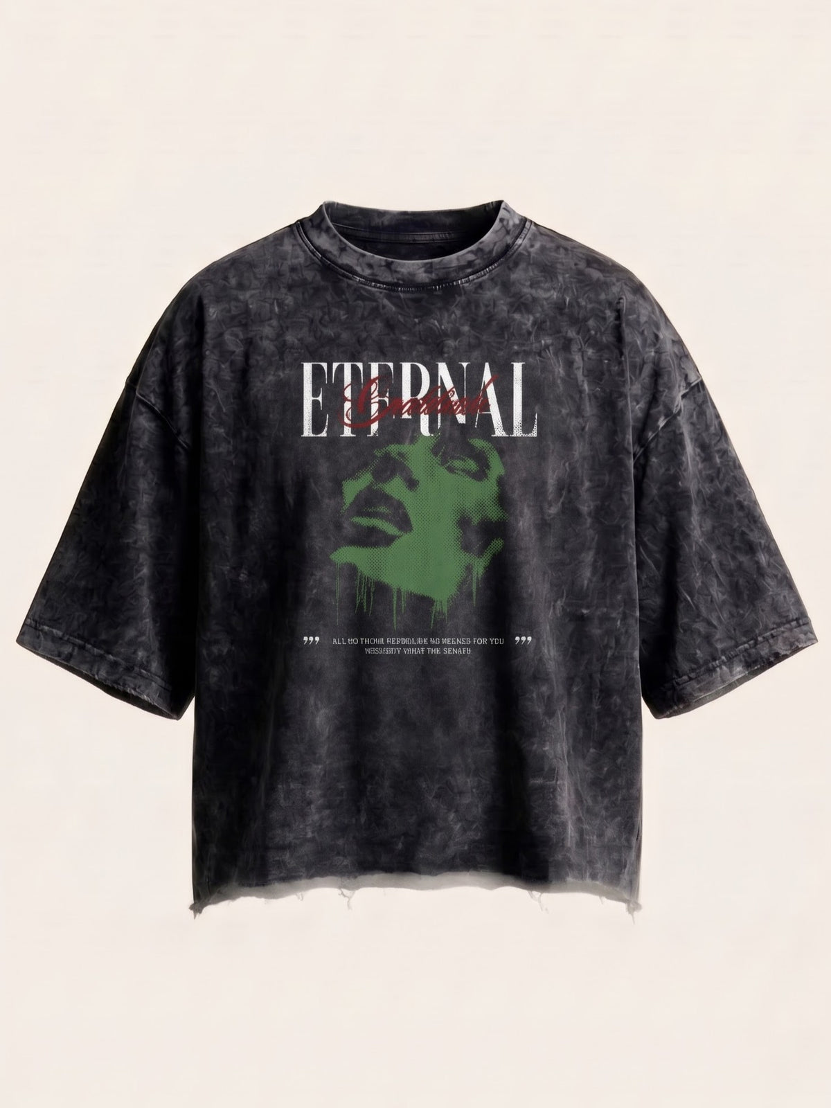 Unisex Acid Wash Boxy Fit Tee - Gratitude