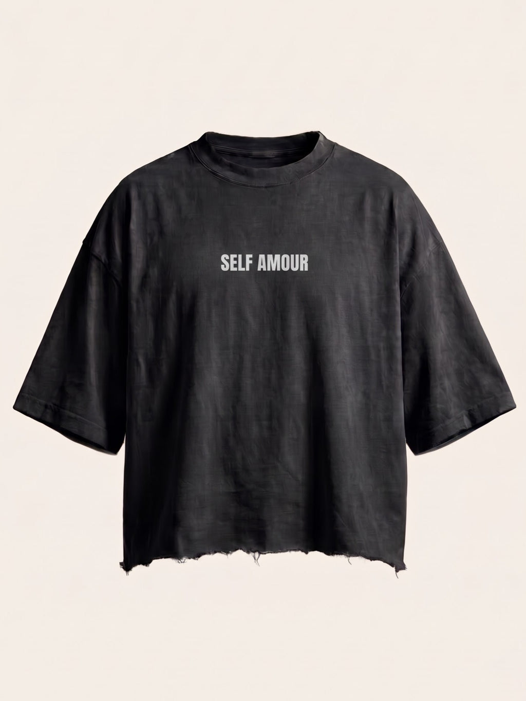 Unisex Black Boxy Fit Tee - Self Love