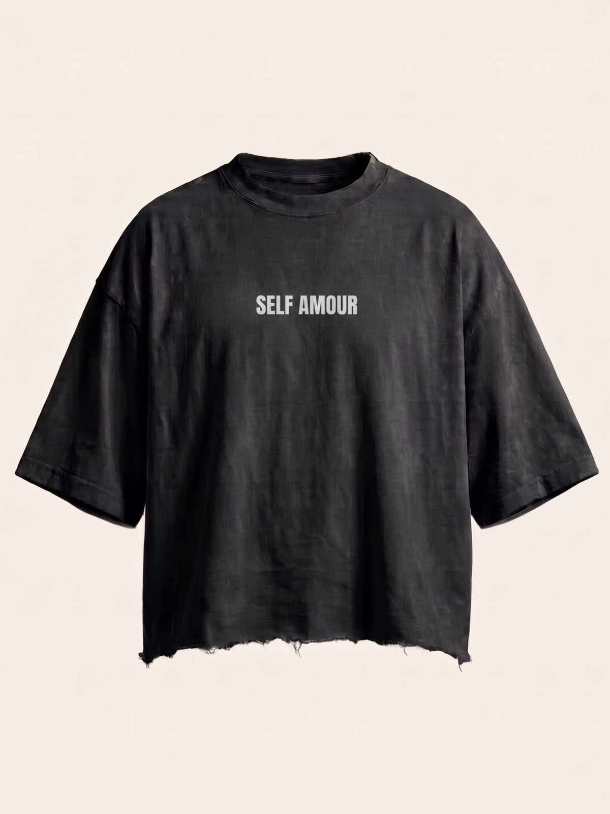 Unisex Black Boxy Fit Tee - Self Love