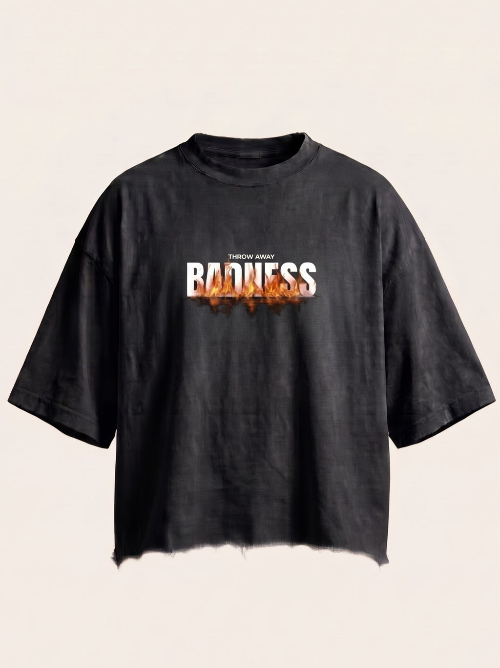 Unisex Black Boxy Fit Tee - Badness