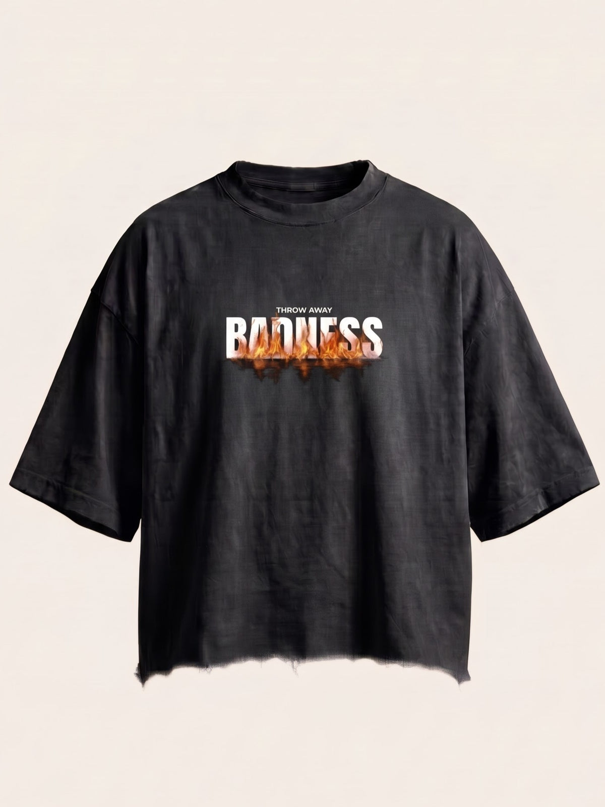 Unisex Black Boxy Fit Tee - Badness
