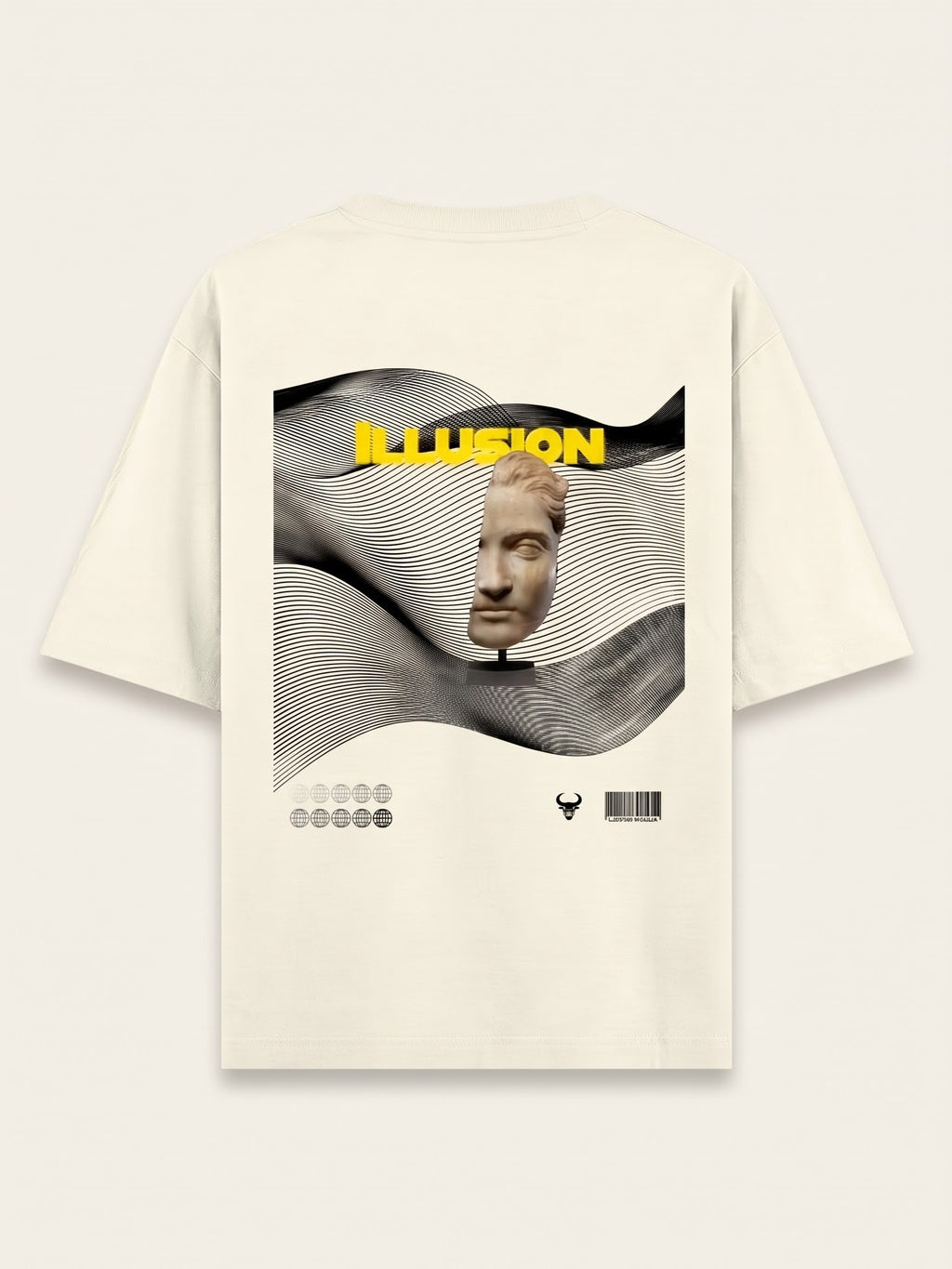 Men's Oversized Graphic Tee - Illusion