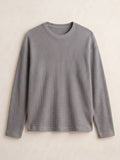 Unisex nickel gray waffle knit tee