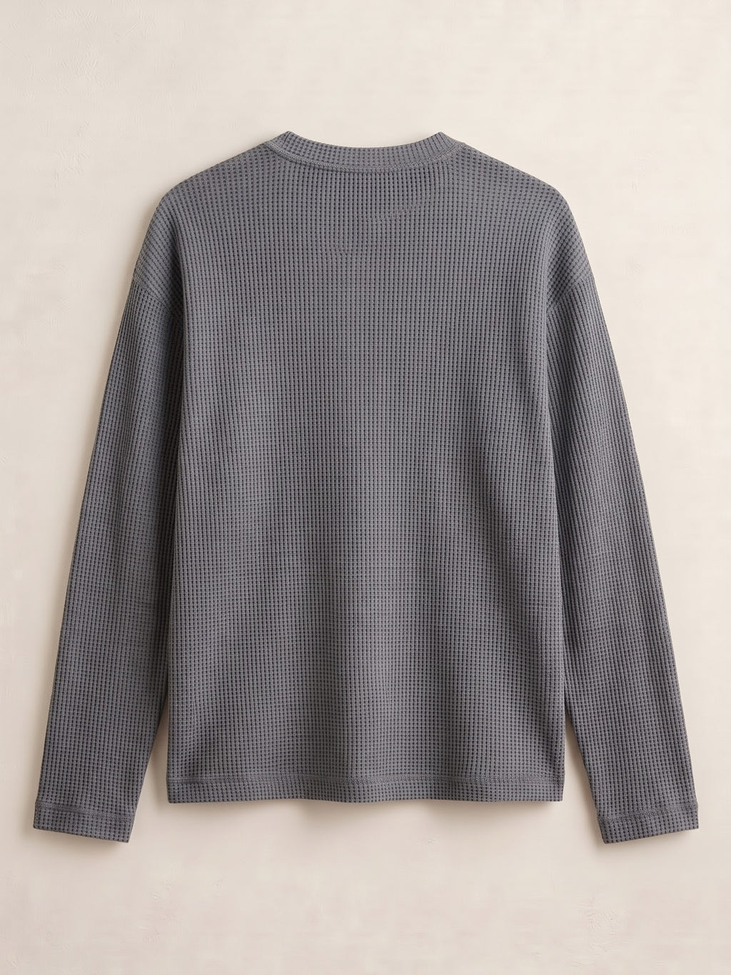Unisex nickel gray waffle knit tee