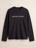 Unisex White Waffle knit Full Sleeves Tee - Amour Eternal