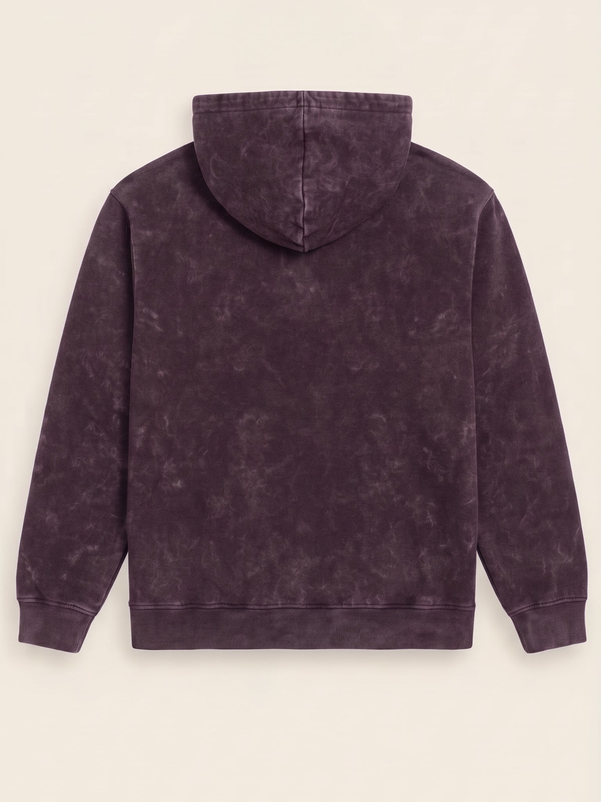 Unisex Maroon Acid Washed Hoodie