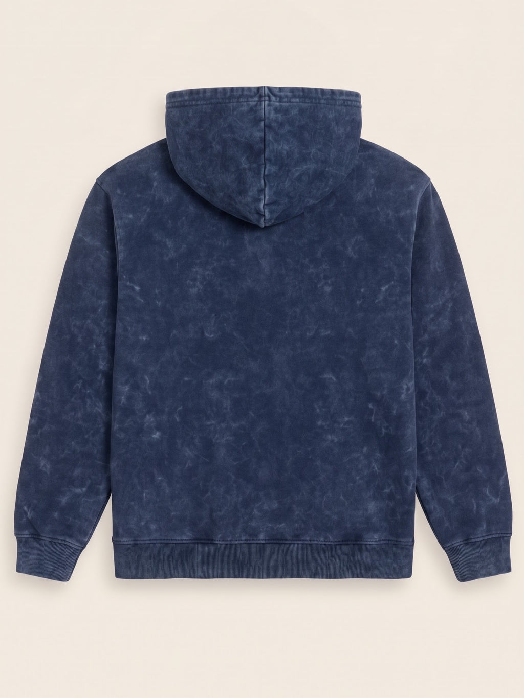 Unisex Navy blue Acid Washed Hoodie