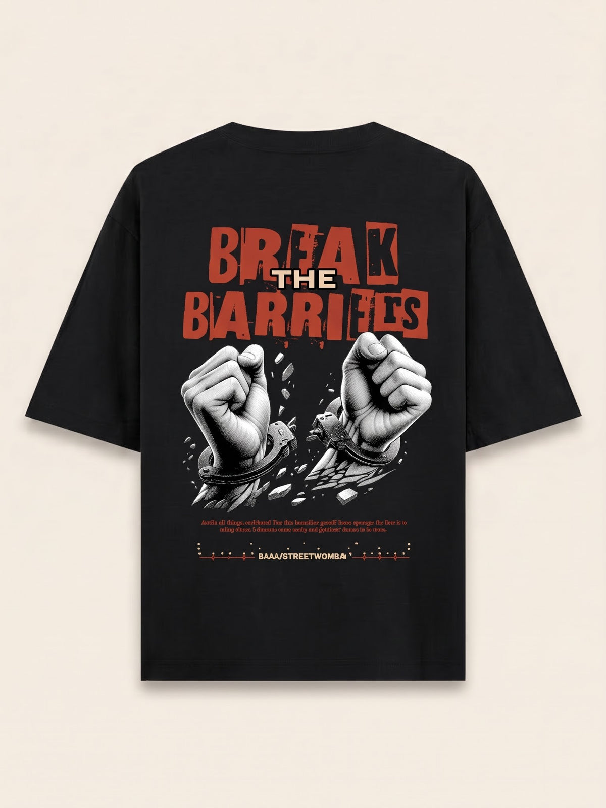 Men's Oversized Graphic Tee - Break the Barriers