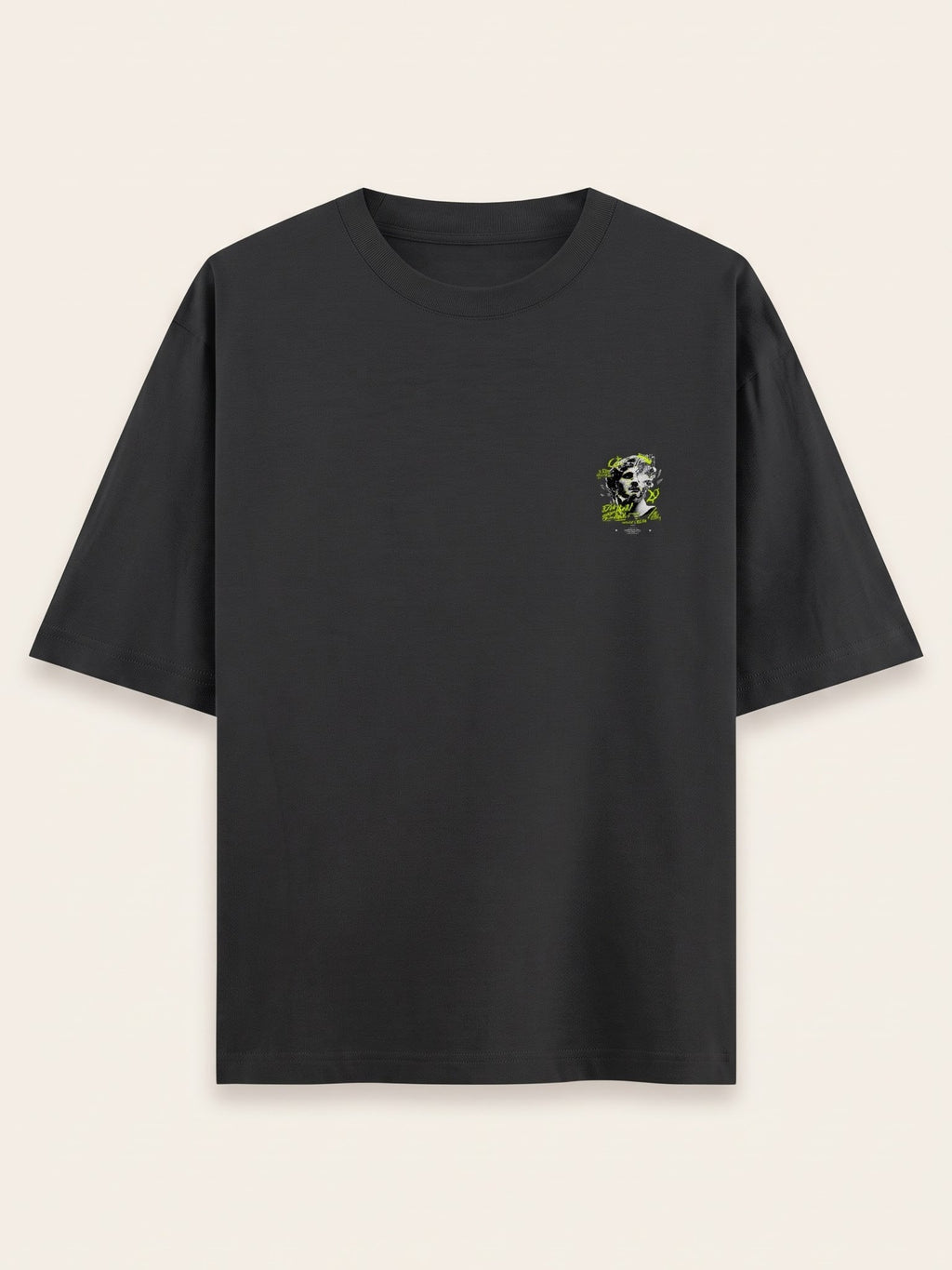 Men's Oversized Graphic Tee - Metallic Blood