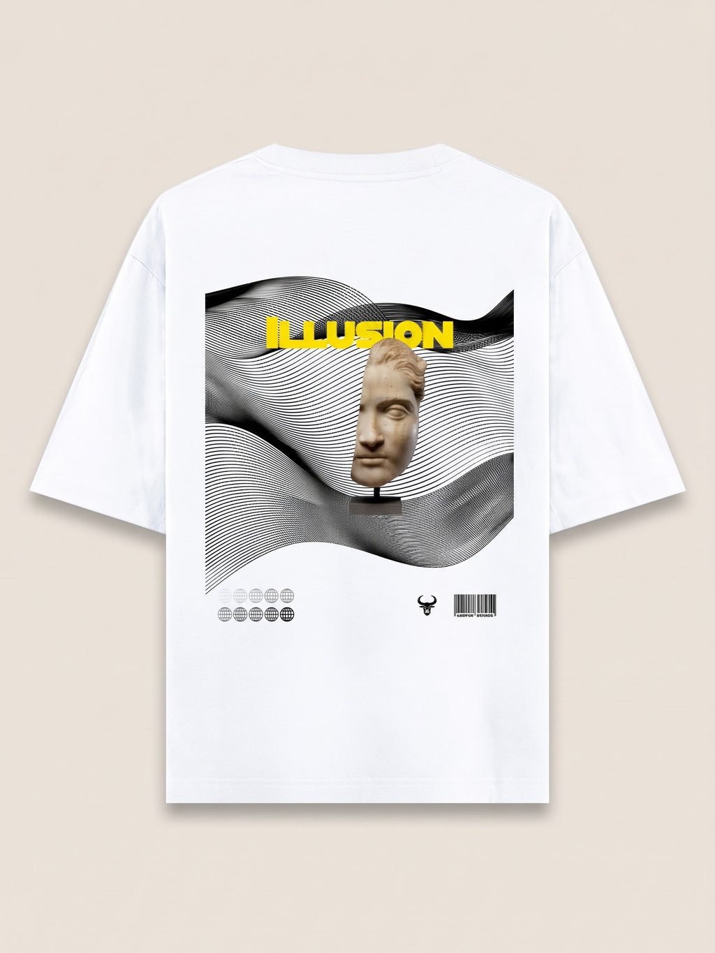 Men's Oversized Graphic Tee - Illusion