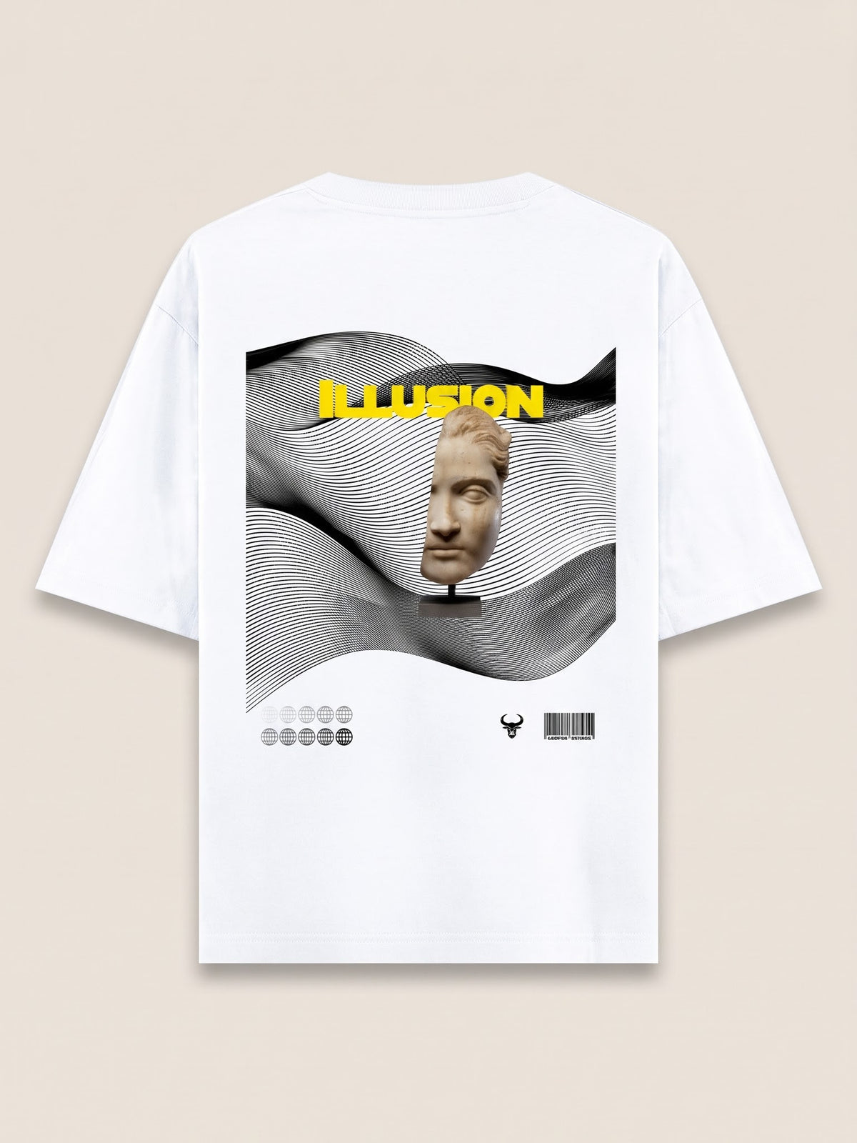 Men's Oversized Graphic Tee - Illusion