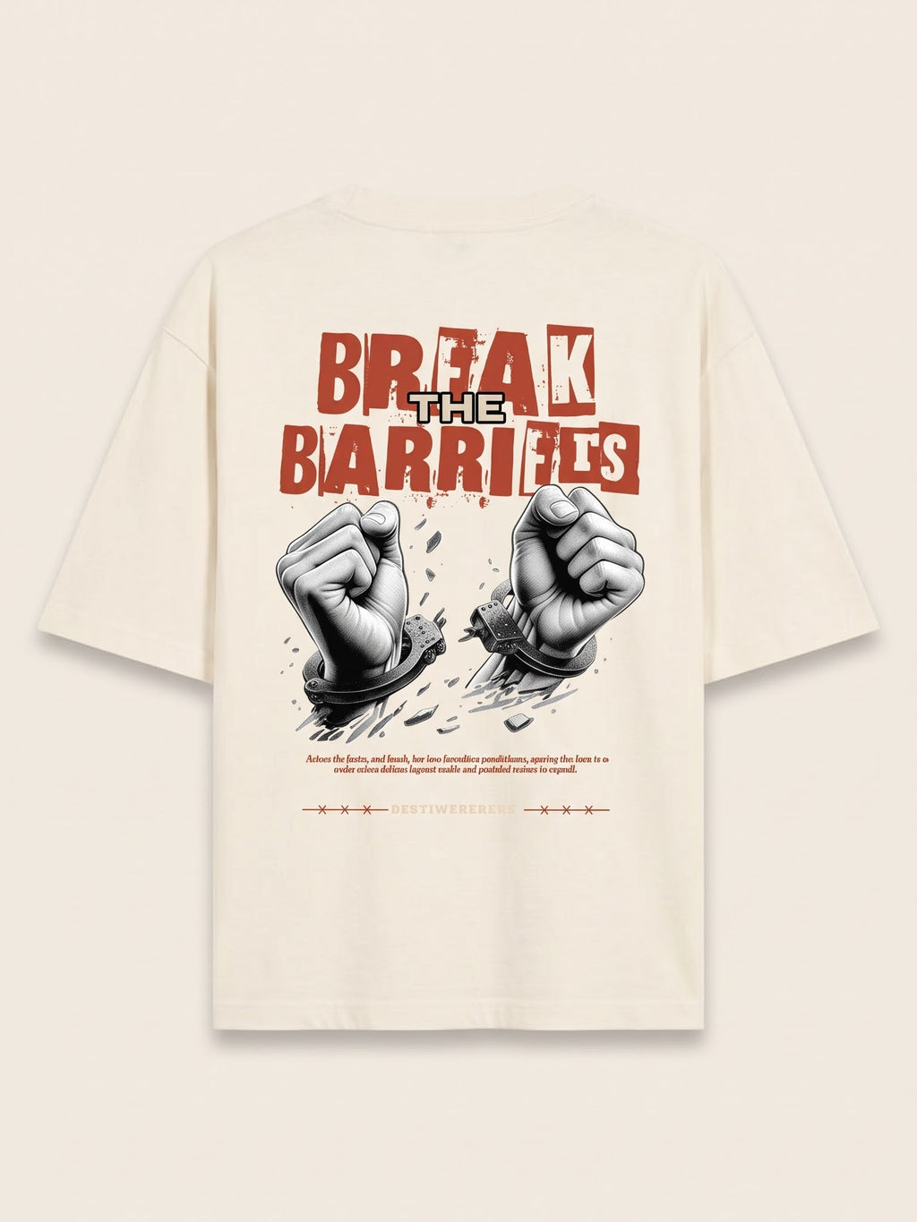 Men's Oversized Graphic Tee - Break the Barriers