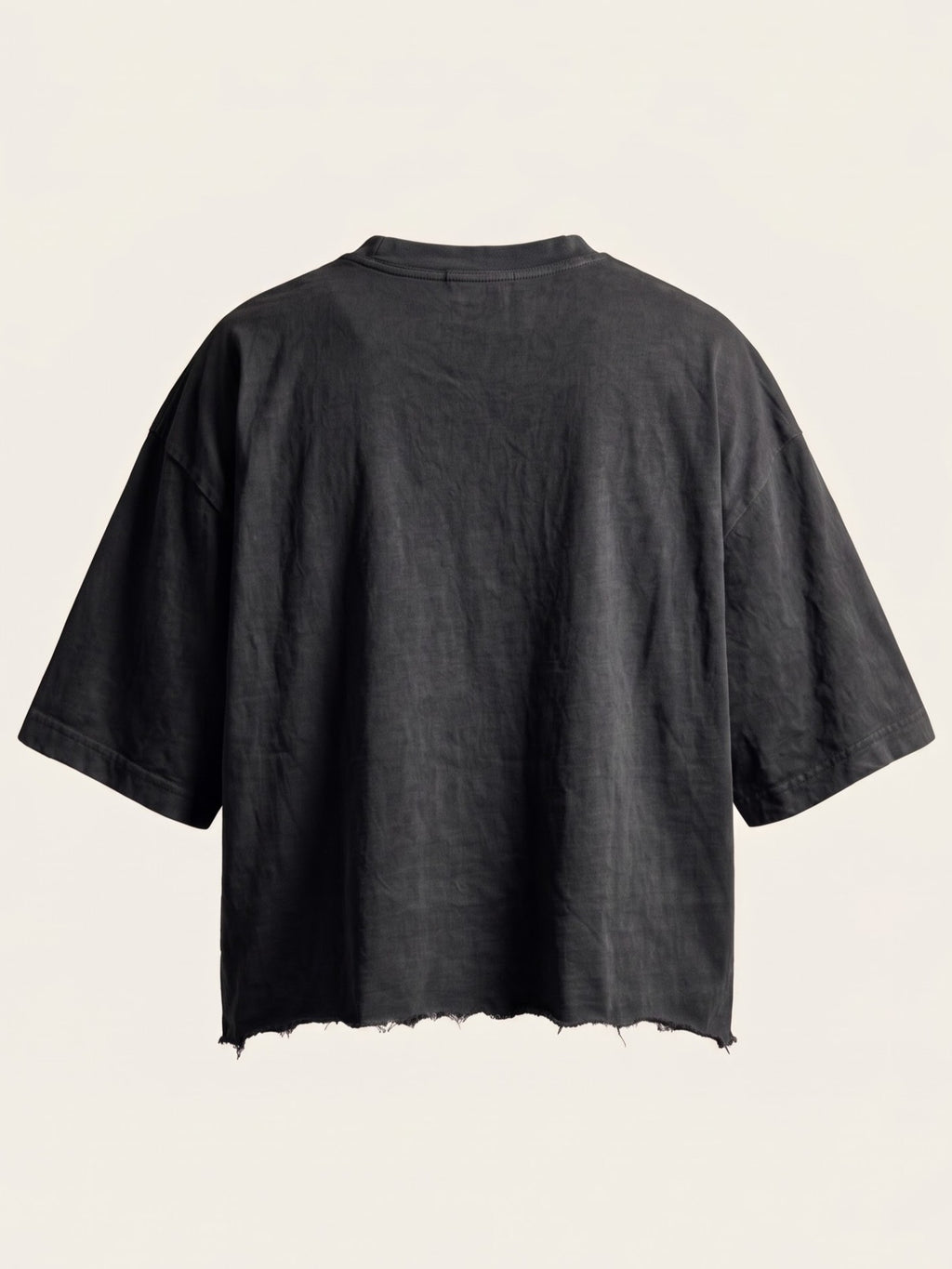 Unisex Black Boxy Fit Tee - Collapse