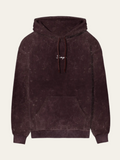 Unisex Maroon Acid Washed Hoodie